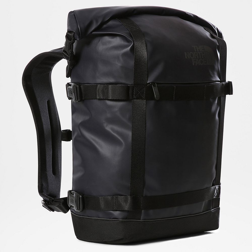 The North Face Backpacks Mens Australia - The North Face Commuter Roll-Top Navy / Black (JYW-192745)